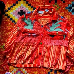 Passports of Pier One Imports Rayon Cropped Shirt